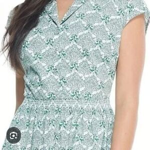 Gal Meets Glam Green Patterned Mini Dress Size 18
